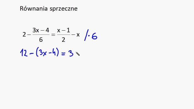 Które z równań są sprzeczne? Oto przykłady, które musisz znać